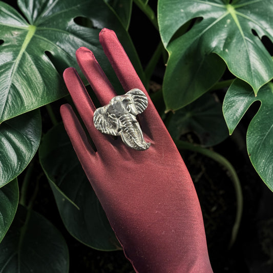 Elephant Silver Ring