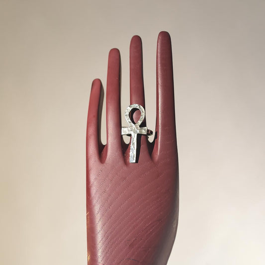 Sacred Ankh Silver Ring (Small)