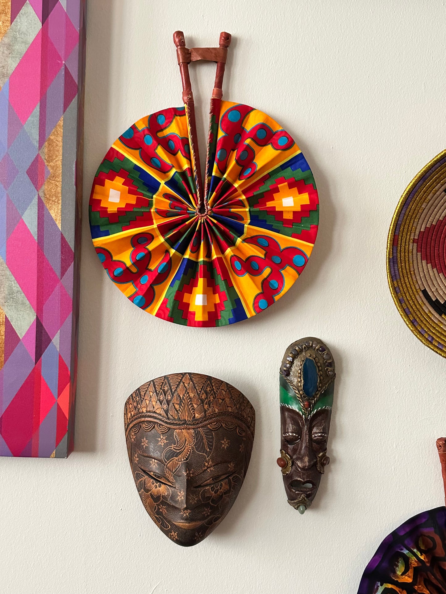 Afro Pop Ankara Folding Fan