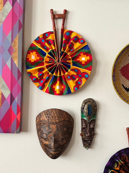 Afro Pop Ankara Folding Fan