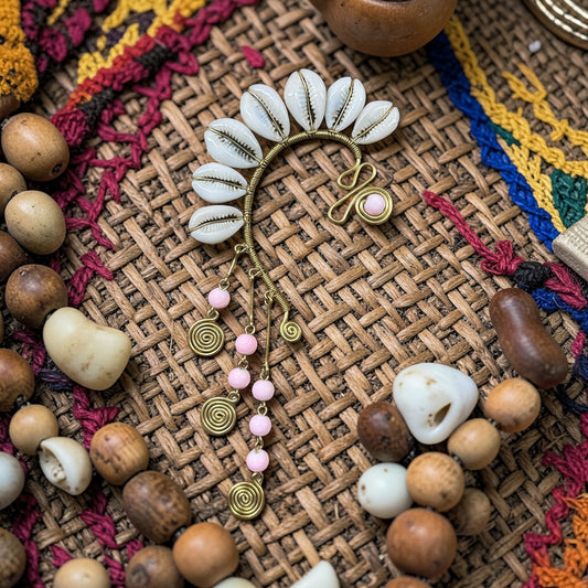 AdornHer “Earthbound Harmony” Cowrie Ear Cuff (Right Ear)