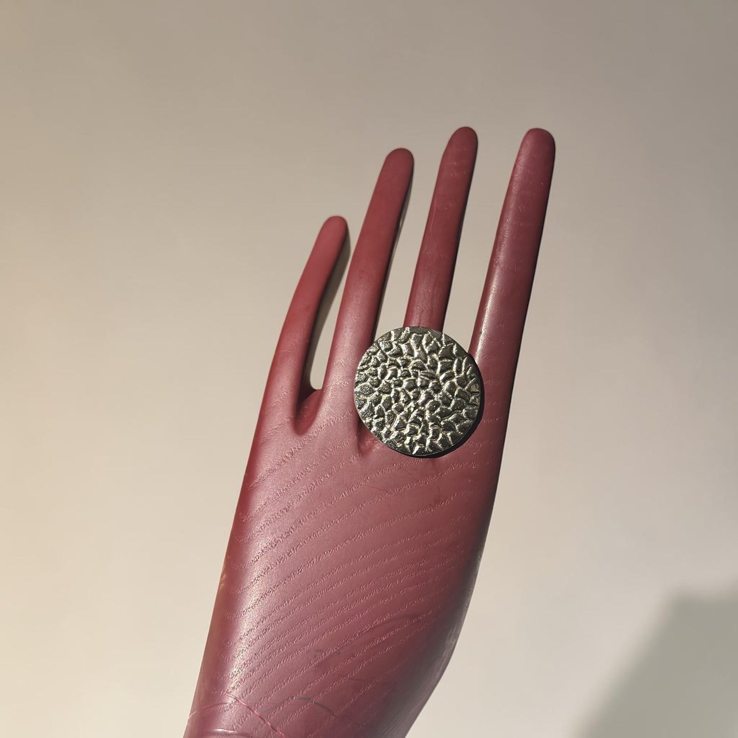 Textured Earth Silver Ring