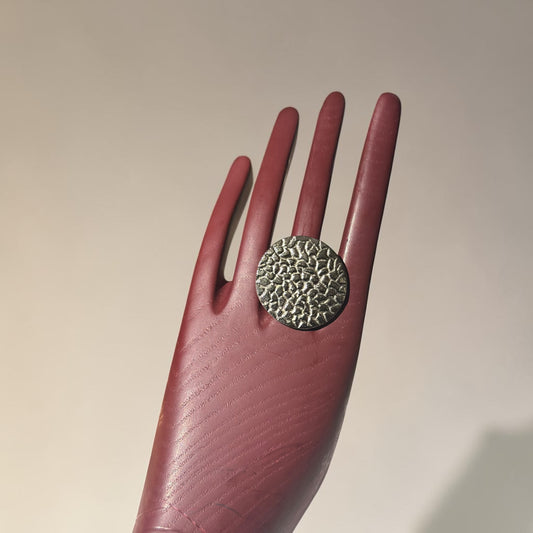 Textured Earth Silver Ring