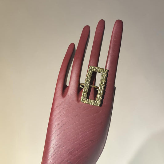 Open Frame Brass Ring