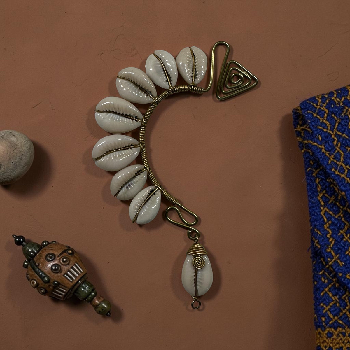 AdornHer “Divine Passage” Cowrie Ear Cuff (Right Ear)