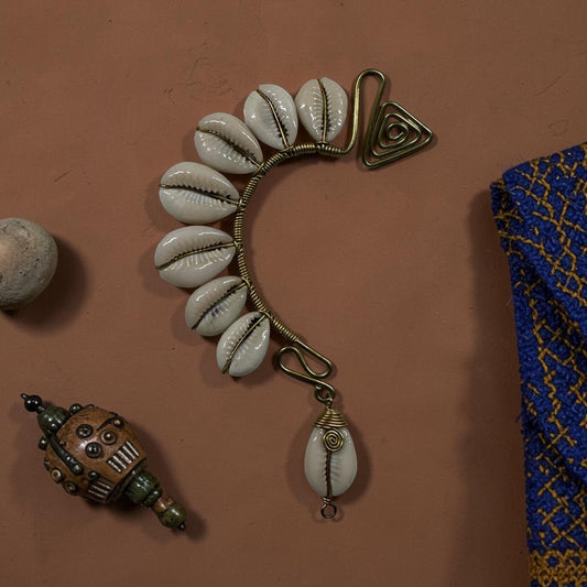 AdornHer “Divine Passage” Cowrie Ear Cuff (Right Ear)