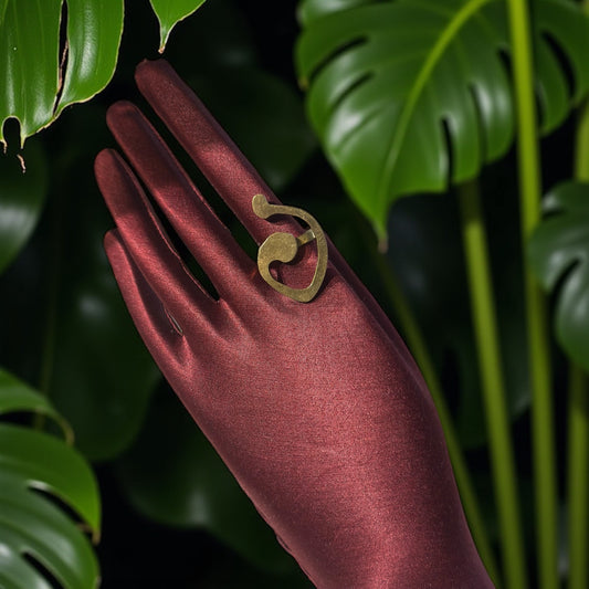 Swirl Brass Ring (Small)