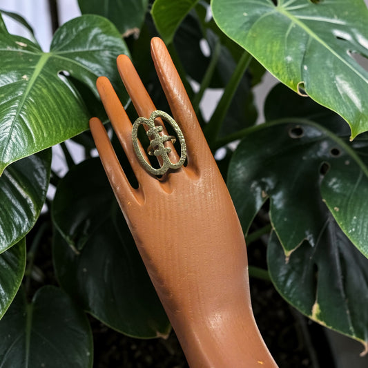 Ese Ne Tekrema Brass Ring
