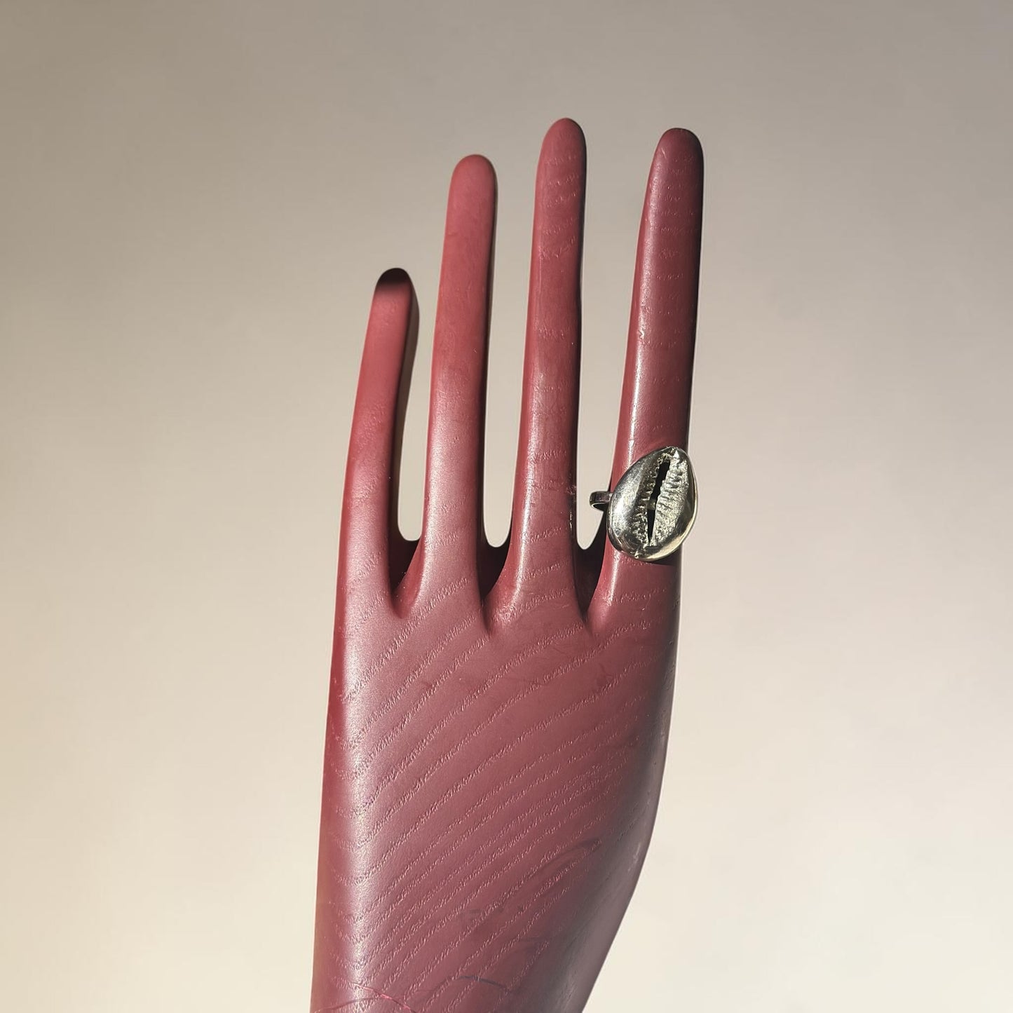 Cowrie Shell Silver Ring