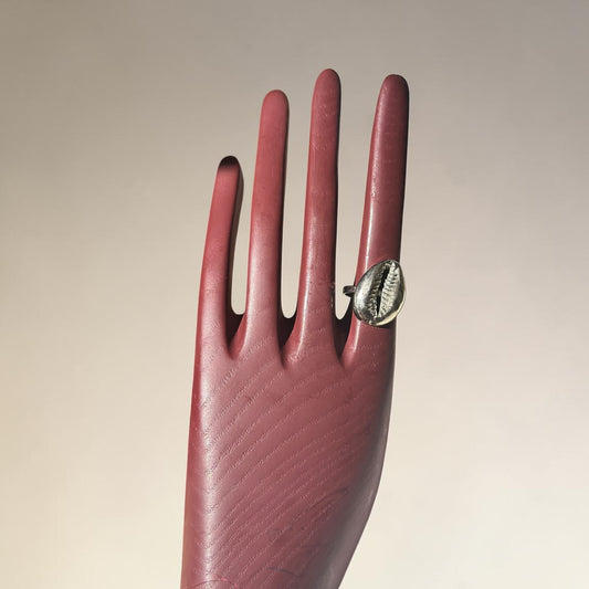 Cowrie Shell Silver Ring