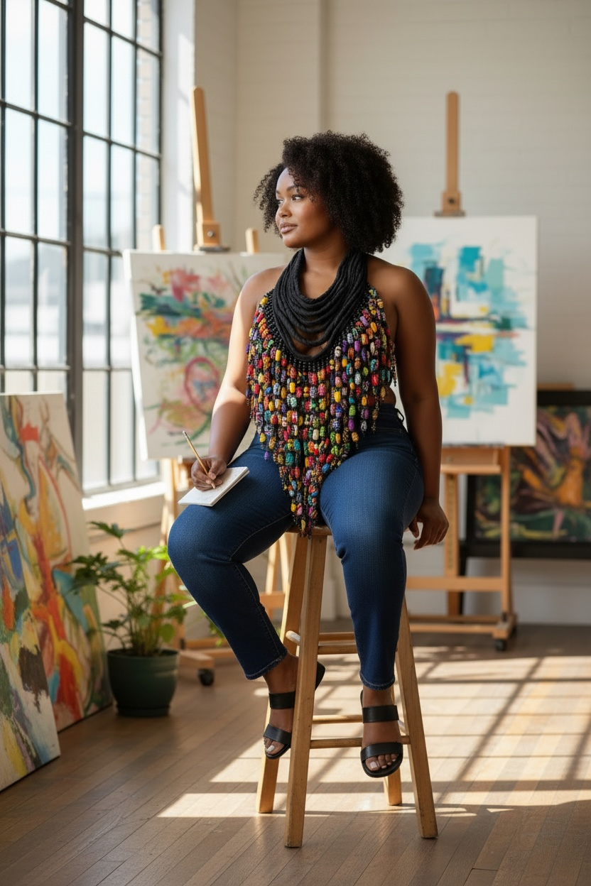 The Adorned Matriarch — Black Statement Adornment