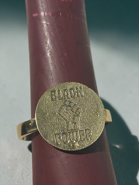 Full Circle Black Power Brass Cuff Style 2