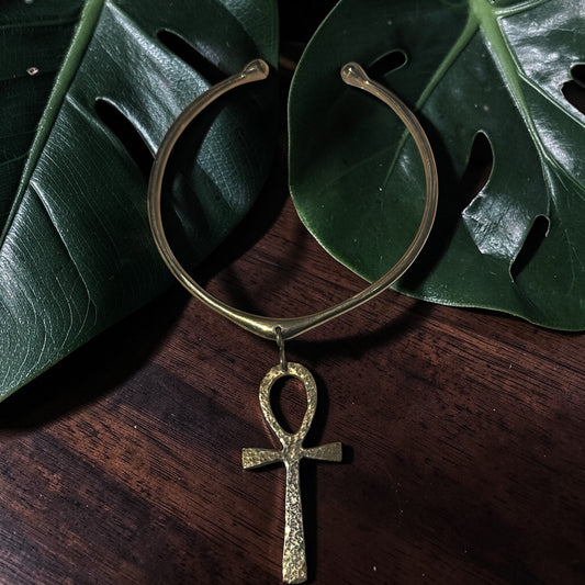 Eternal Life Ankh Brass Necklace