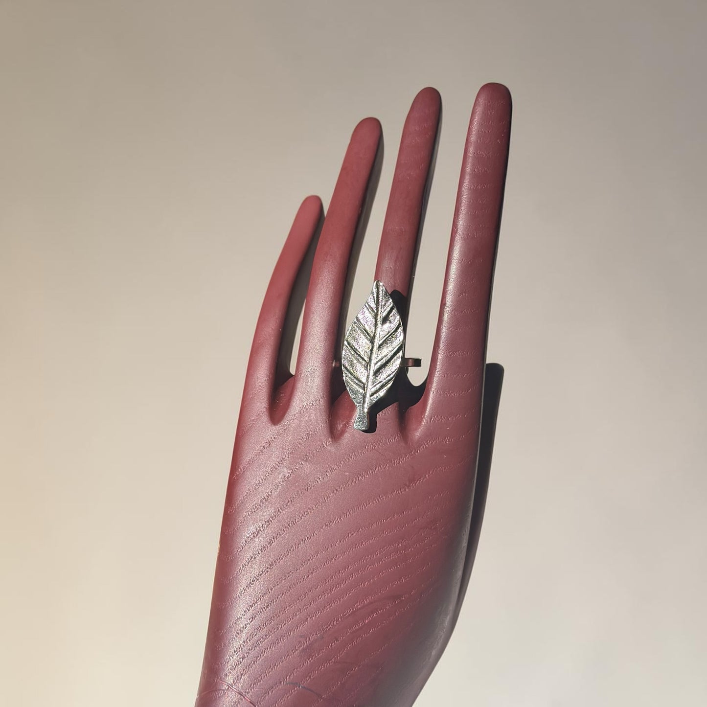 Sacred Leaf Silver Ring