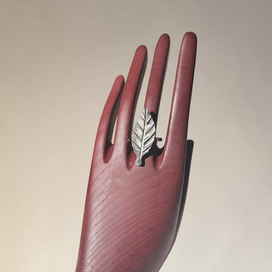 Sacred Leaf Silver Ring