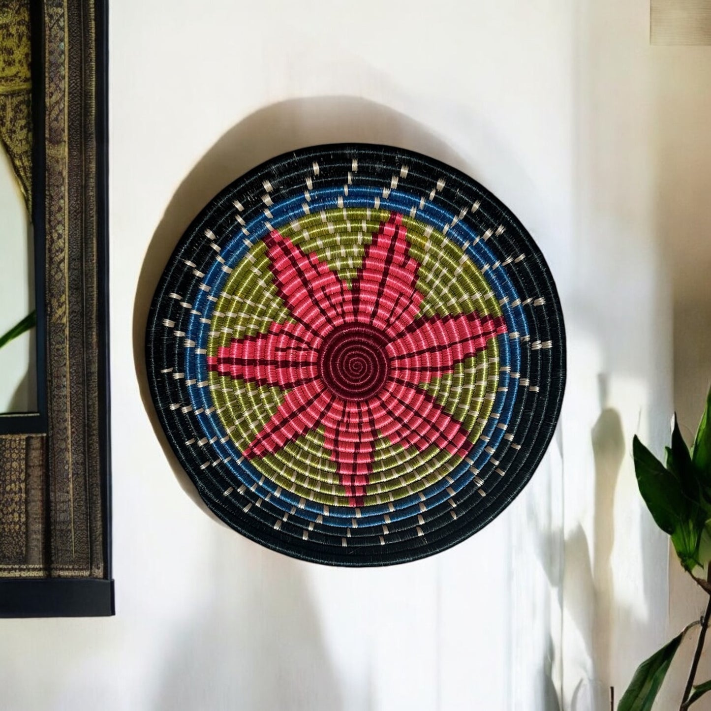 Floral Radiance Woven Basket