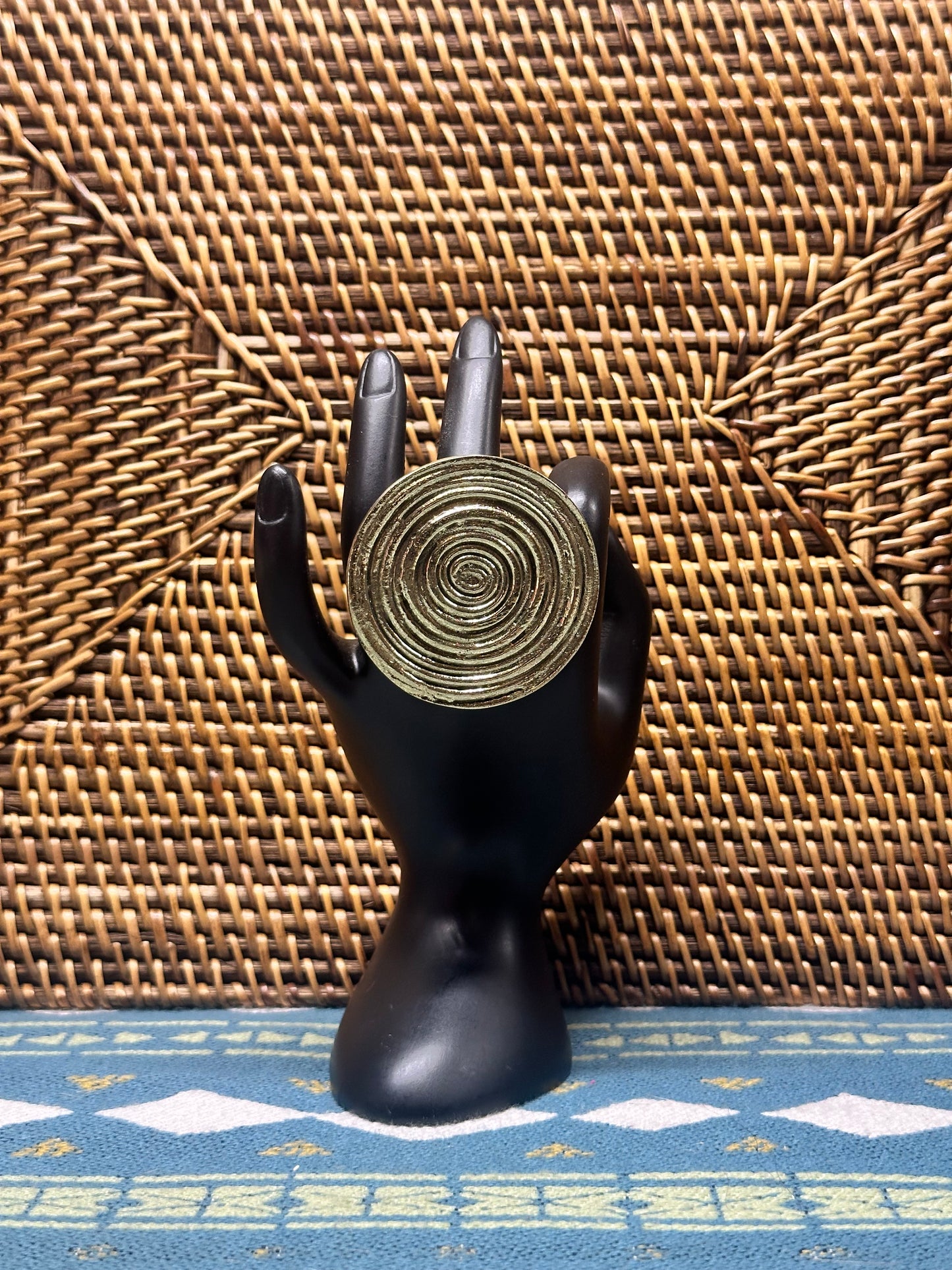 Sankofa Spiral Brass Ring