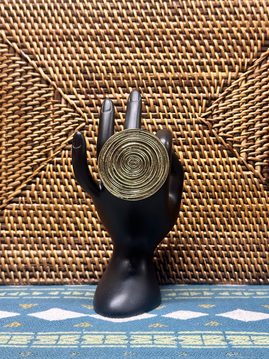 Sankofa Spiral Brass Ring
