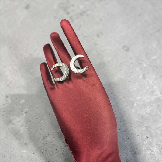 Crescent Moon Silver Ring