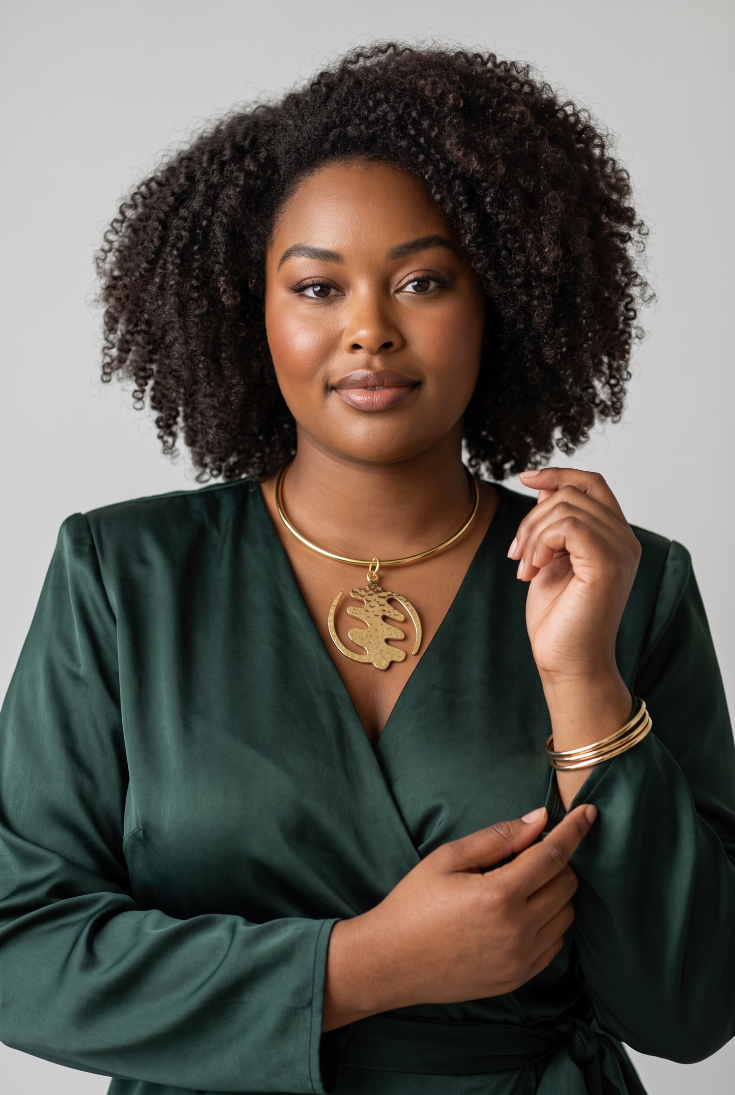 The Power That Guides Me Brass Necklace