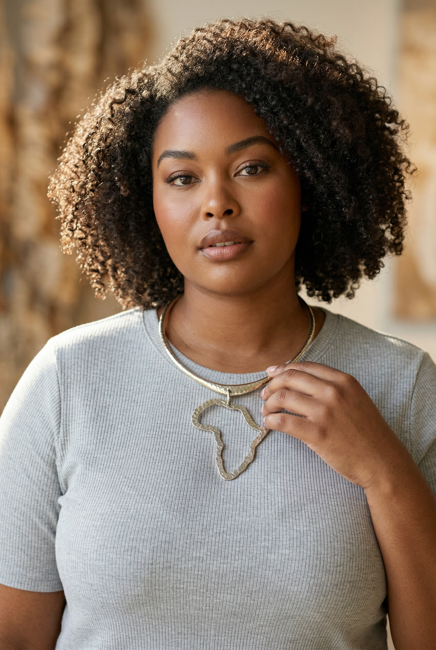 Rooted in Africa Brass Necklace