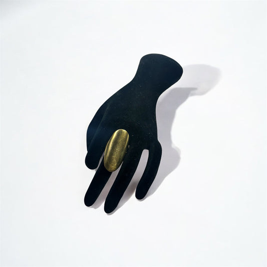 Golden Shield Statement Ring
