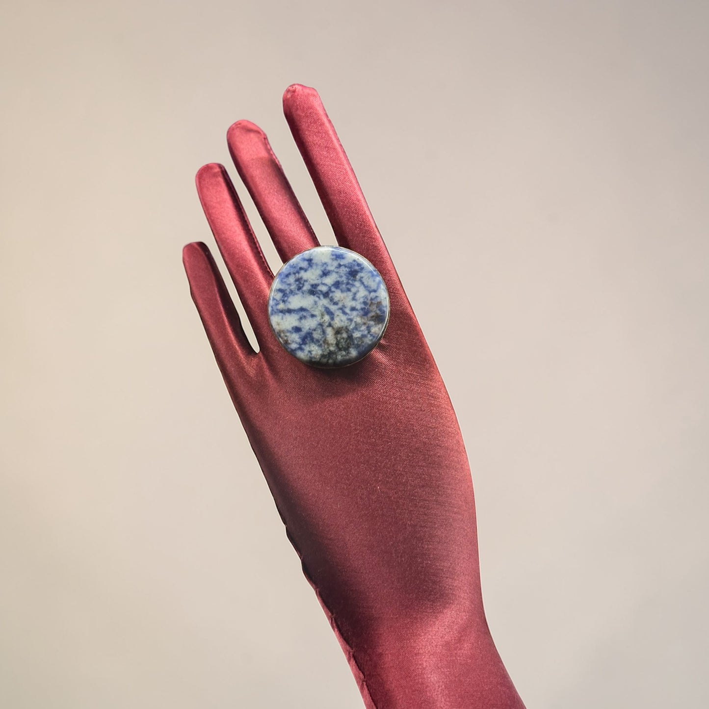 Sodalite Brass Ring – Round