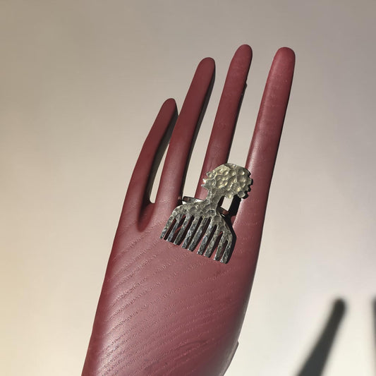 Crowned Roots Silver Ring