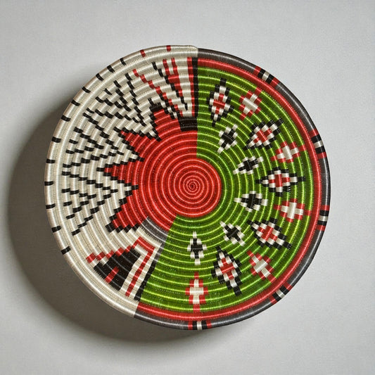 🌺 Coral Horizon Woven Basket