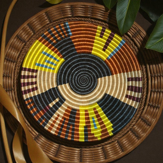 🌞 Golden Pathways Woven Basket