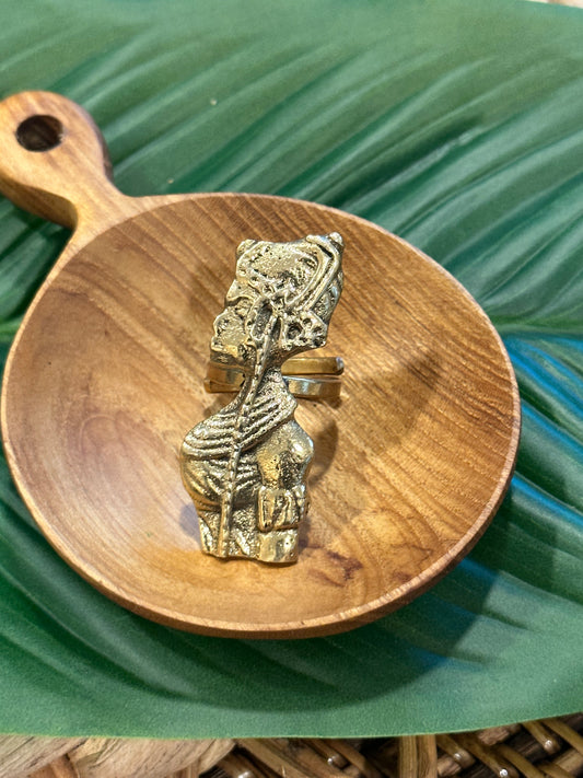 Anel de latão feminino Maasai