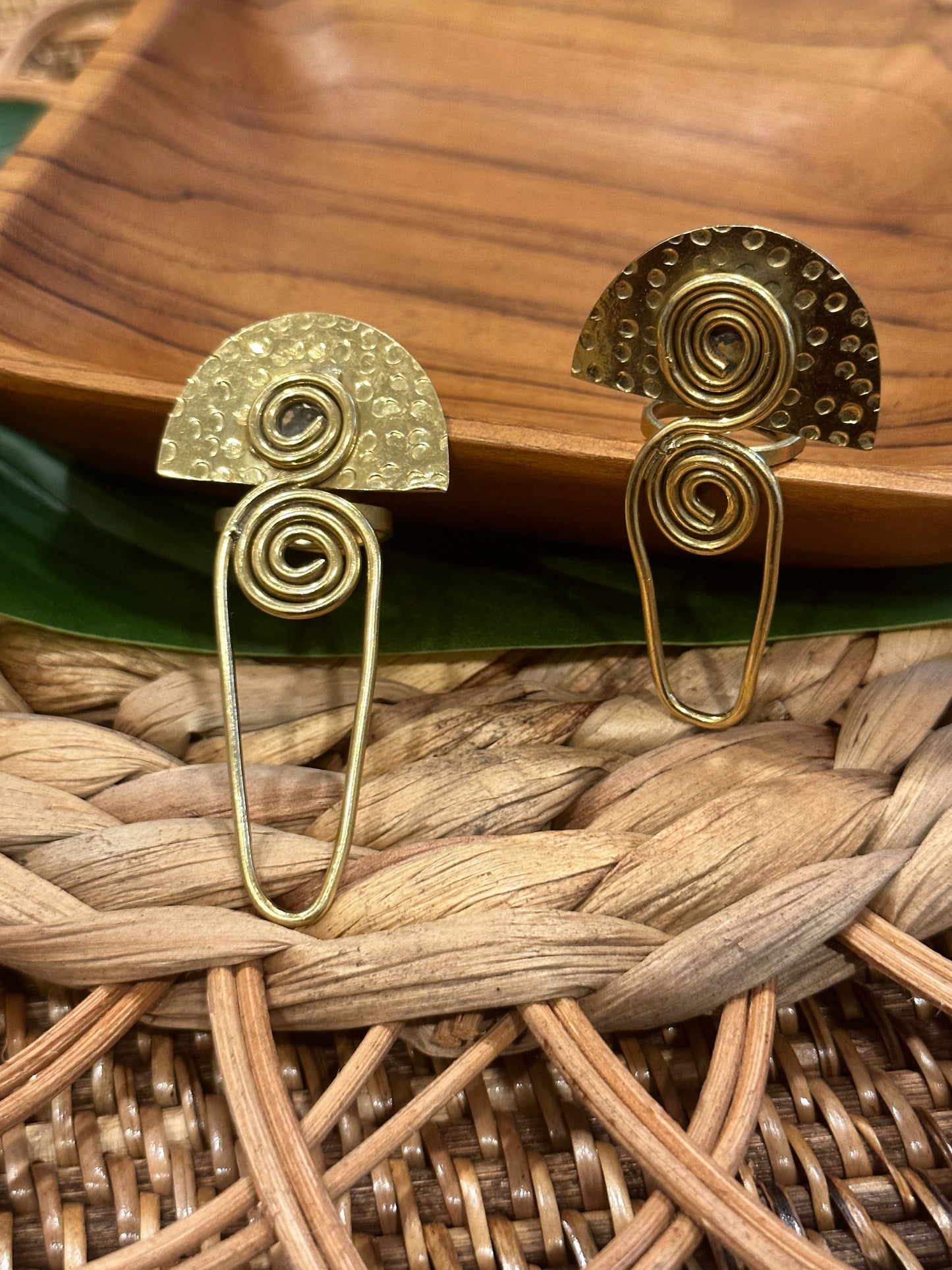 Adia: Handcrafted Kenyan Brass Ring, an Artisan's Masterpiece