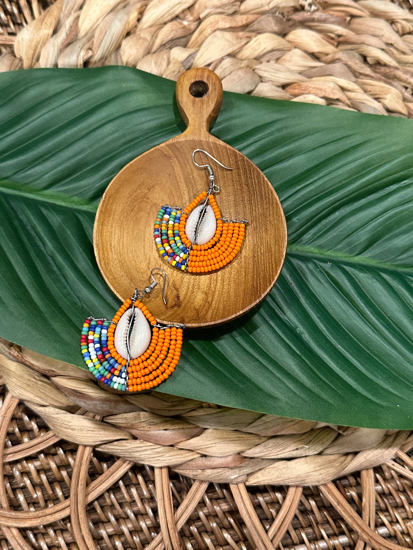 Mandere Orange Earrings