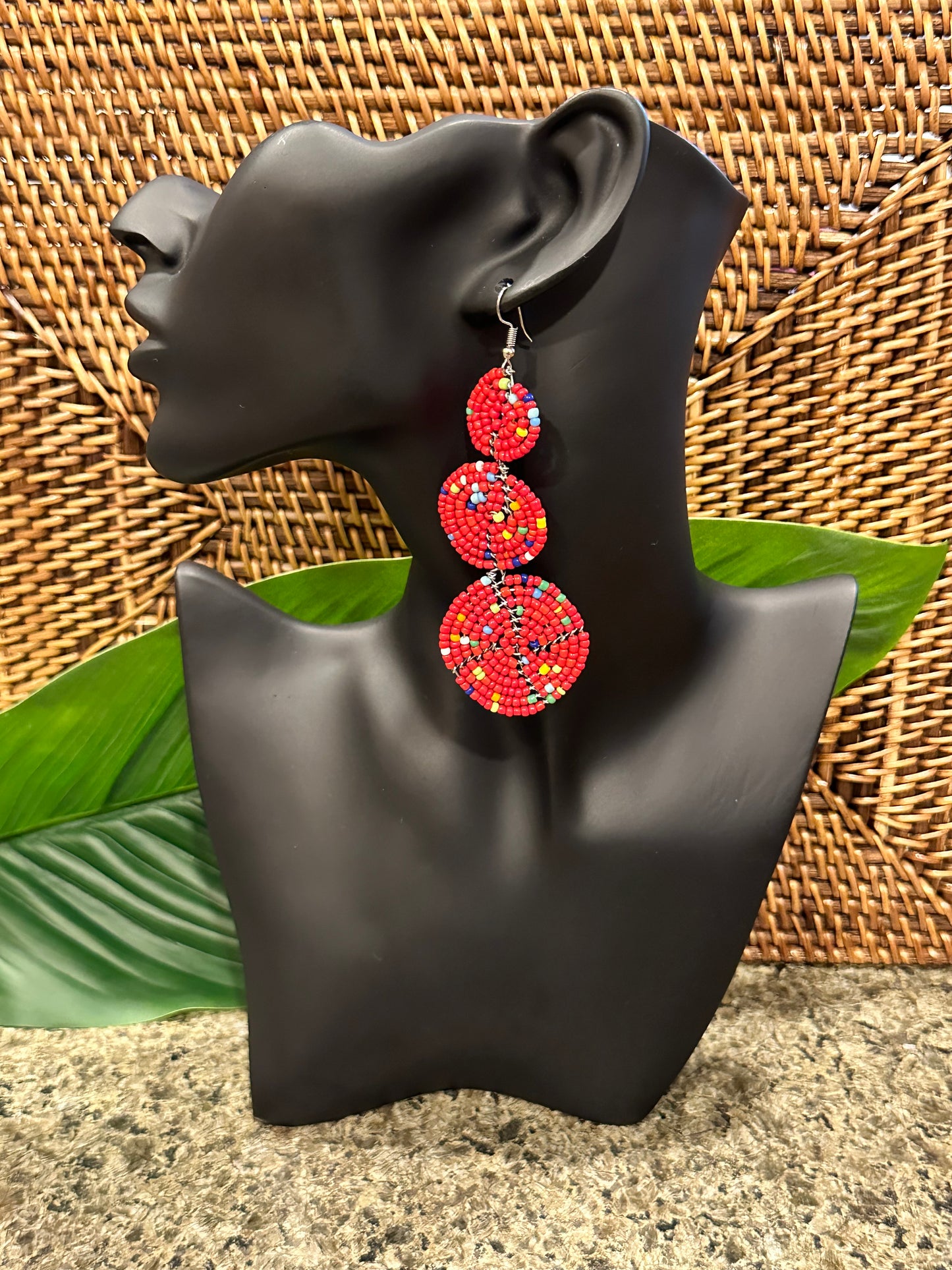 Rufaro Red Earrings