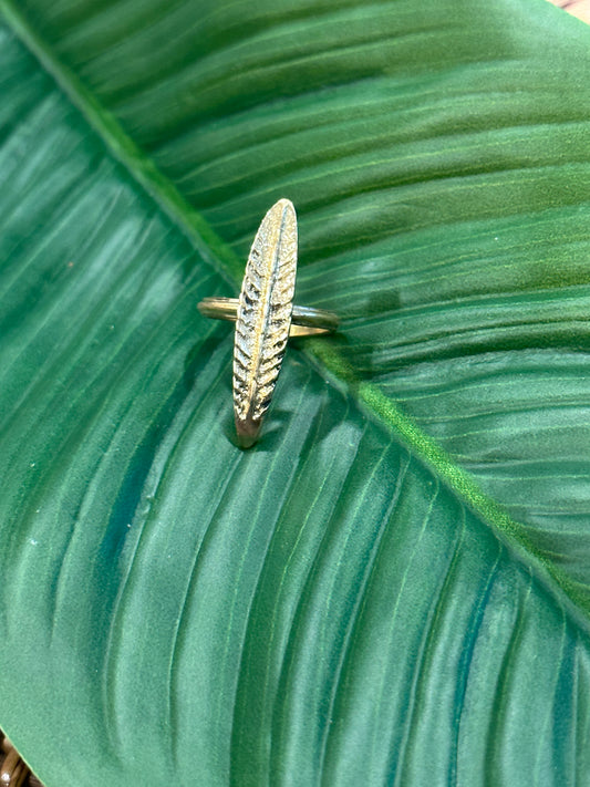 Leyo: Handmade Kenyan Brass Ring with Ornate Details