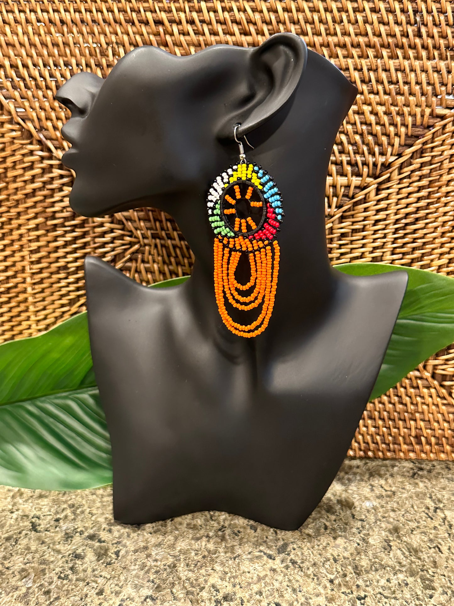 Zahara Orange Earrings