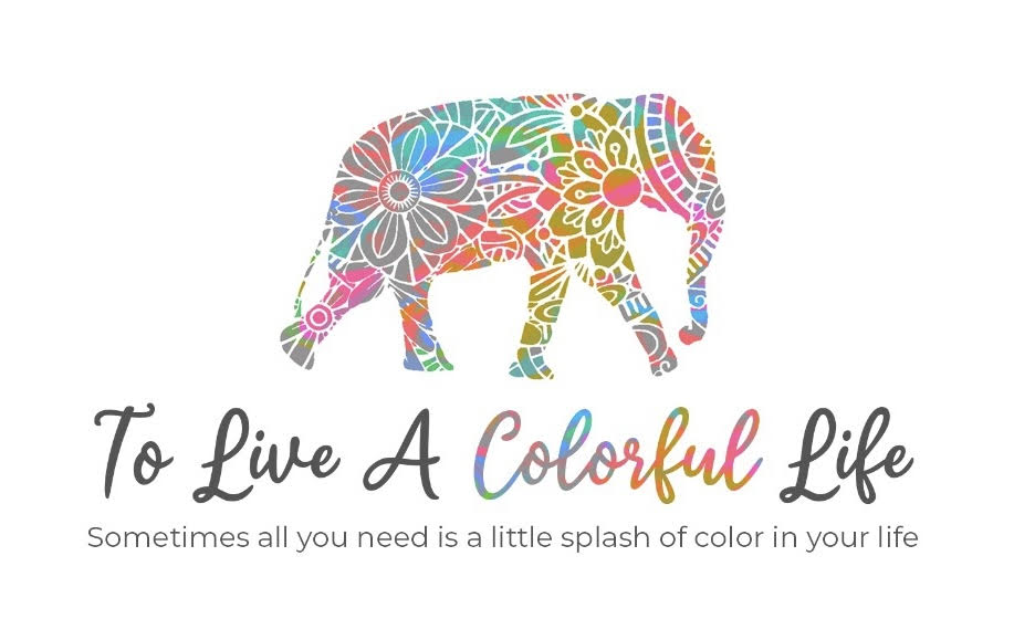 Geschenkkarte „To Live A Colorful Life“.