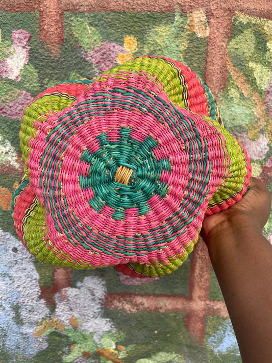 Pink Blue Wave Basket