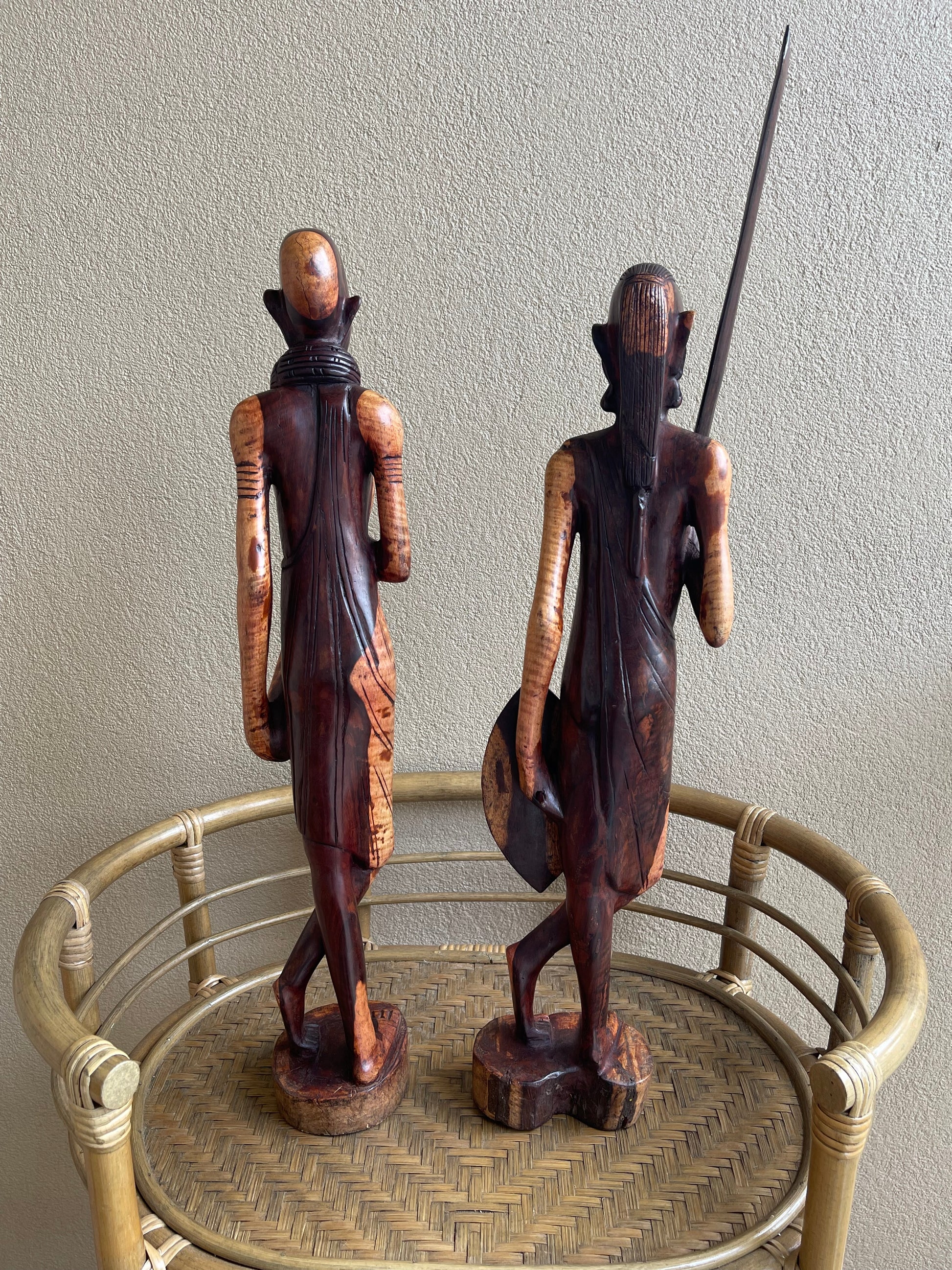 Maasai Woman Statue in Ebony Wood