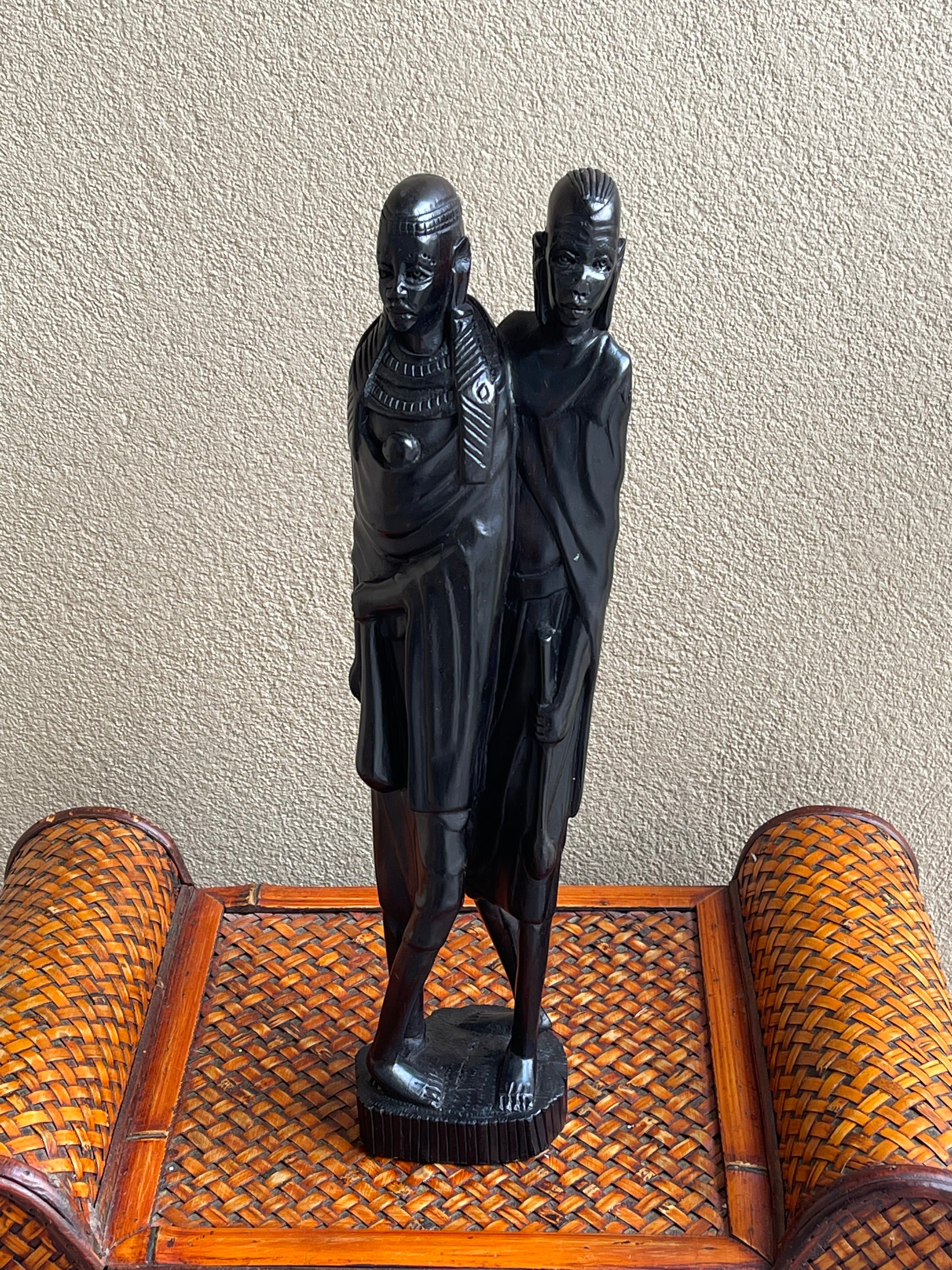 The Protector’s Statue - Medium Size in Ebony Wood