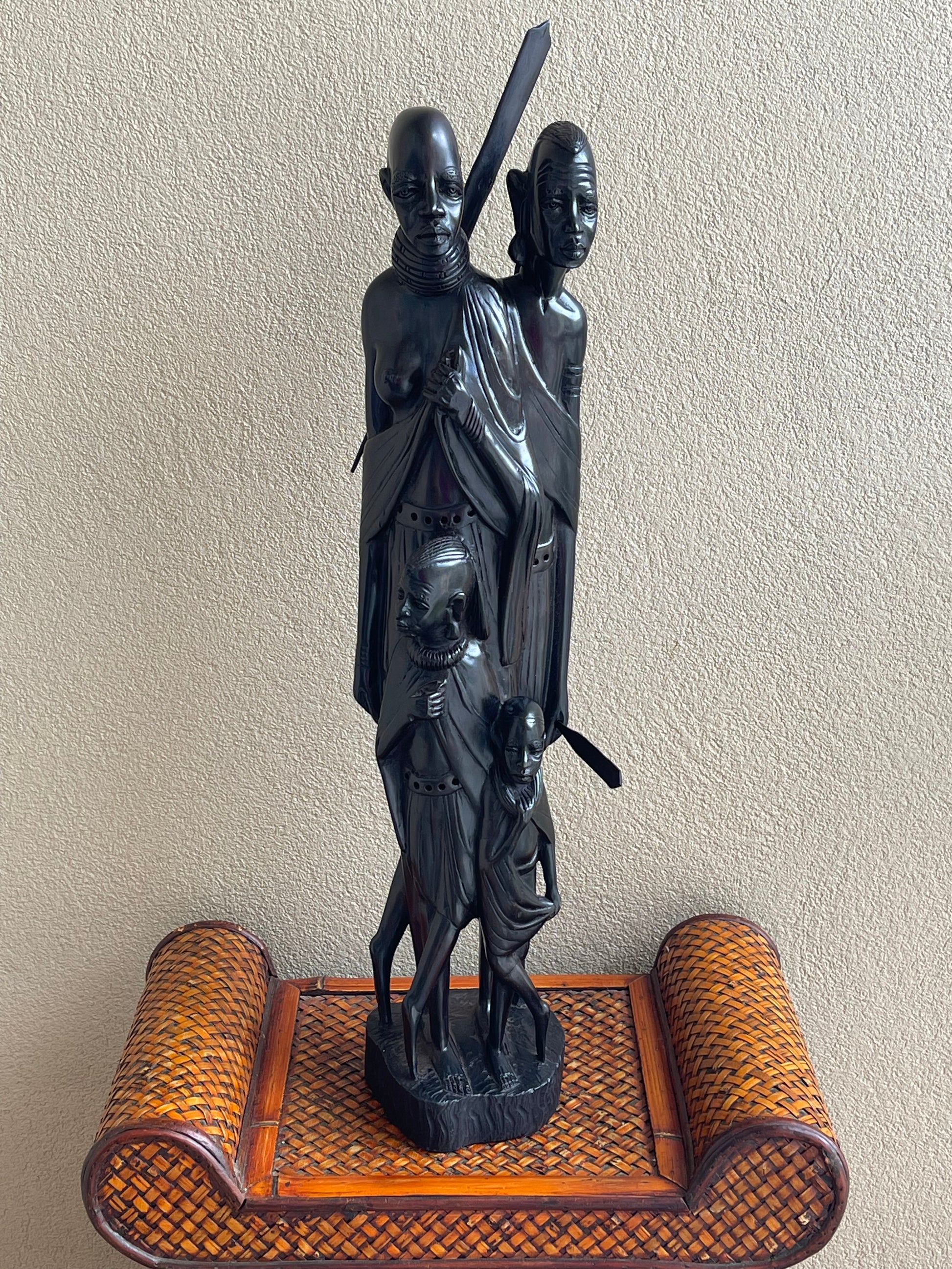 The Protector’s Statue - Large Size in Ebony Wood
