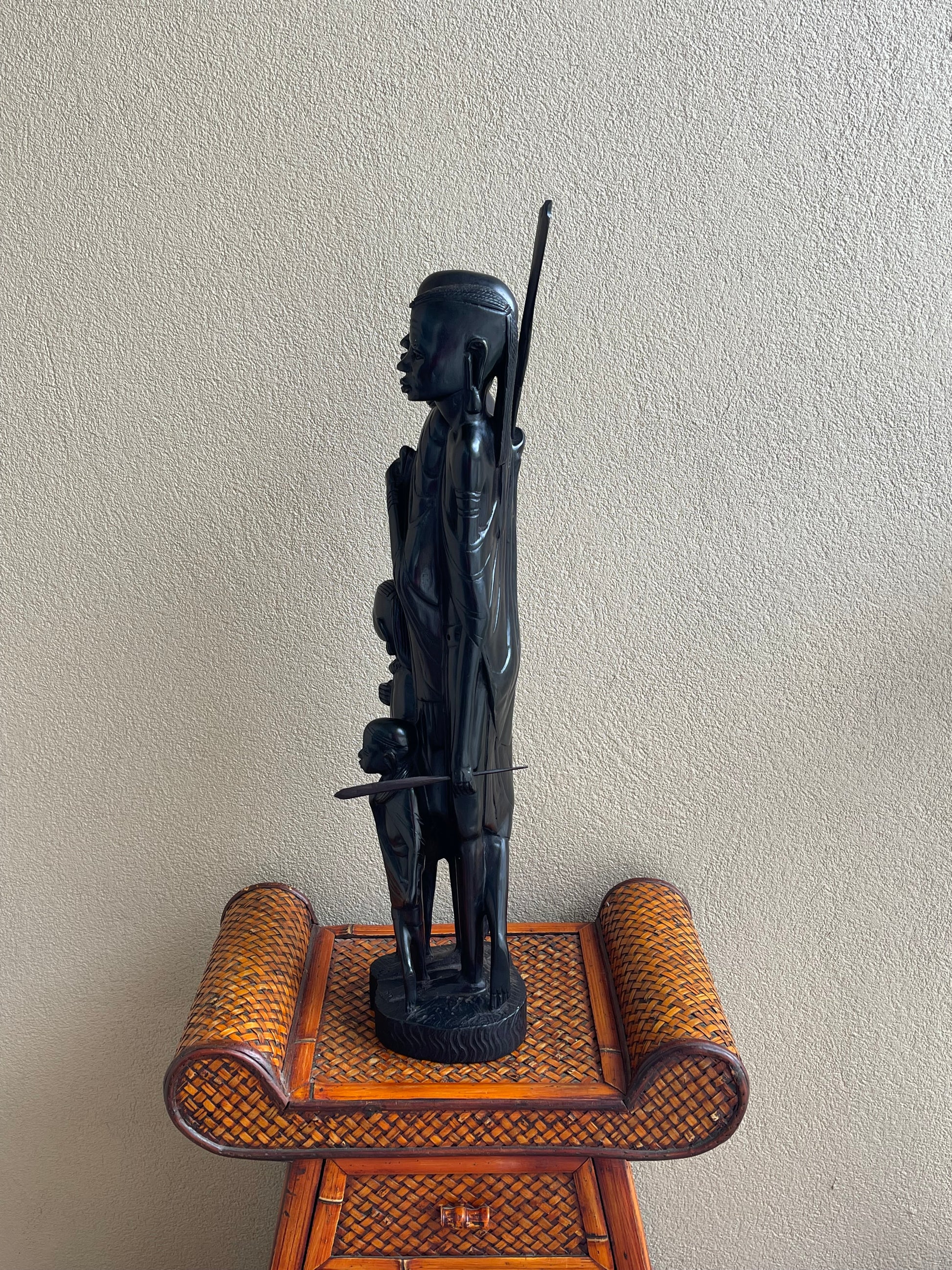 The Protector’s Statue - Large Size in Ebony Wood