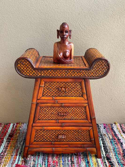 Turkana Woman Bust in Mahogany Wood