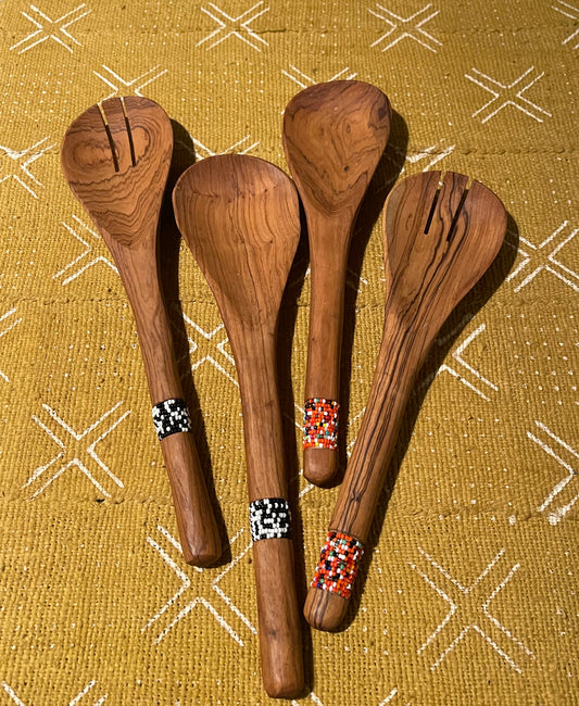 Beaded Salad Server Sets
