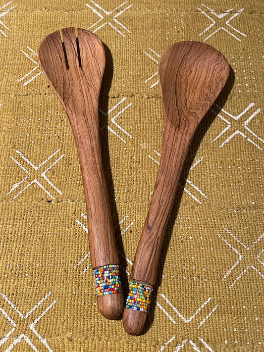 Beaded Salad Server Sets